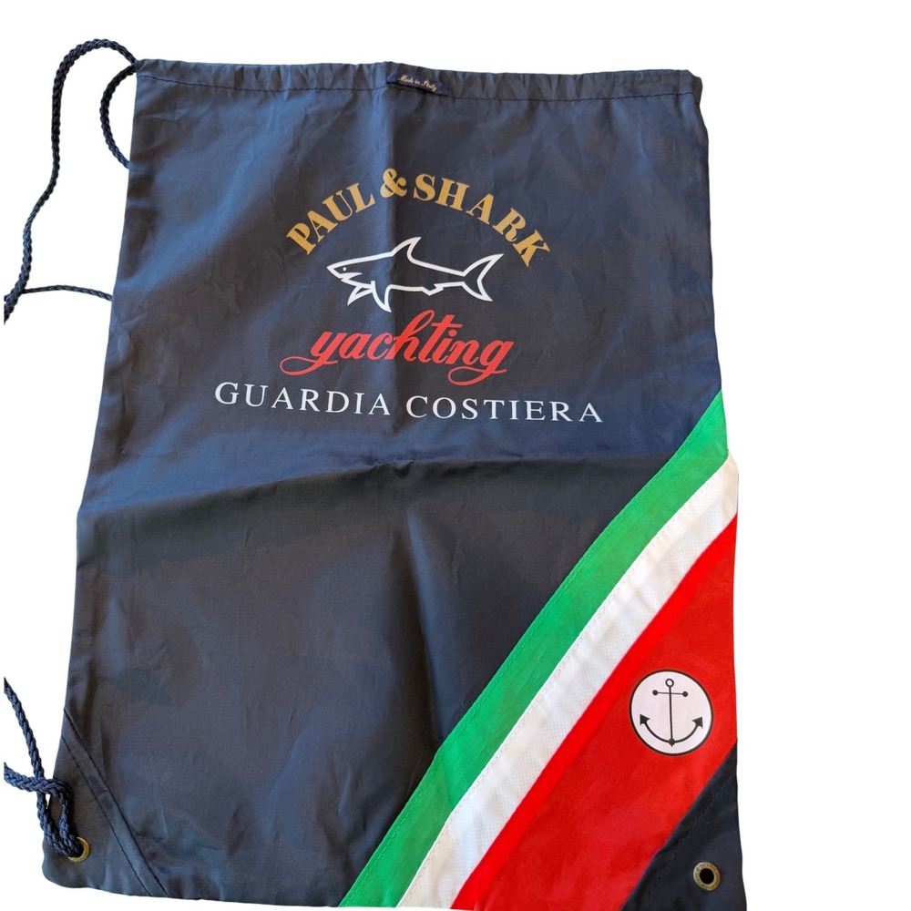 Paul & Shark Yachting Guardia Costiera Drawstring Backpack Navy Blue Italy